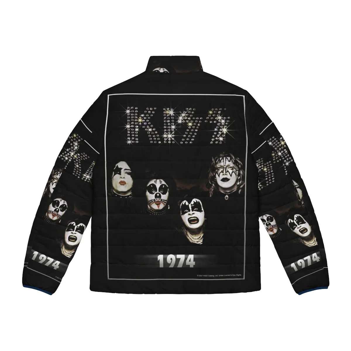 1974 Kiss The Band Retro Puffer Jacket