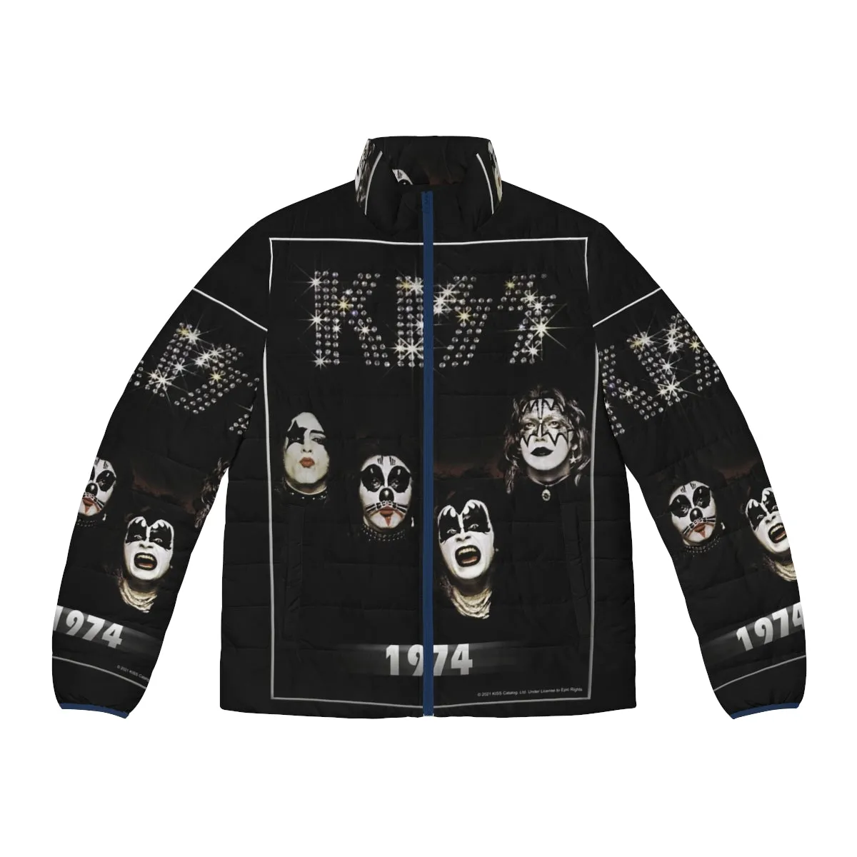 1974 Kiss The Band Retro Puffer Jacket