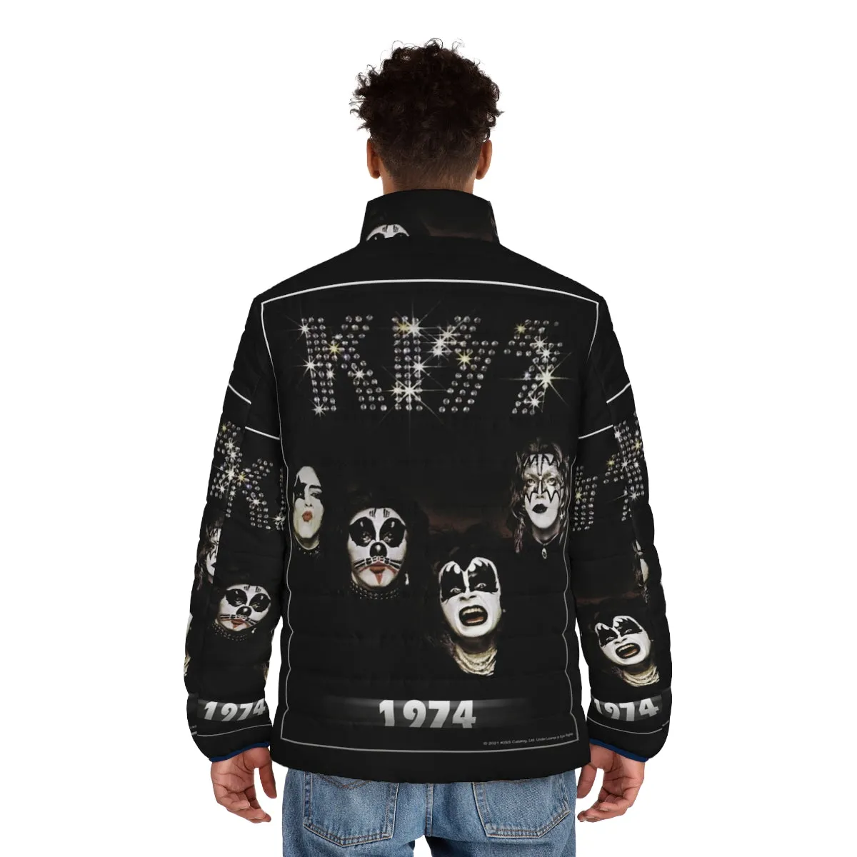 1974 Kiss The Band Retro Puffer Jacket