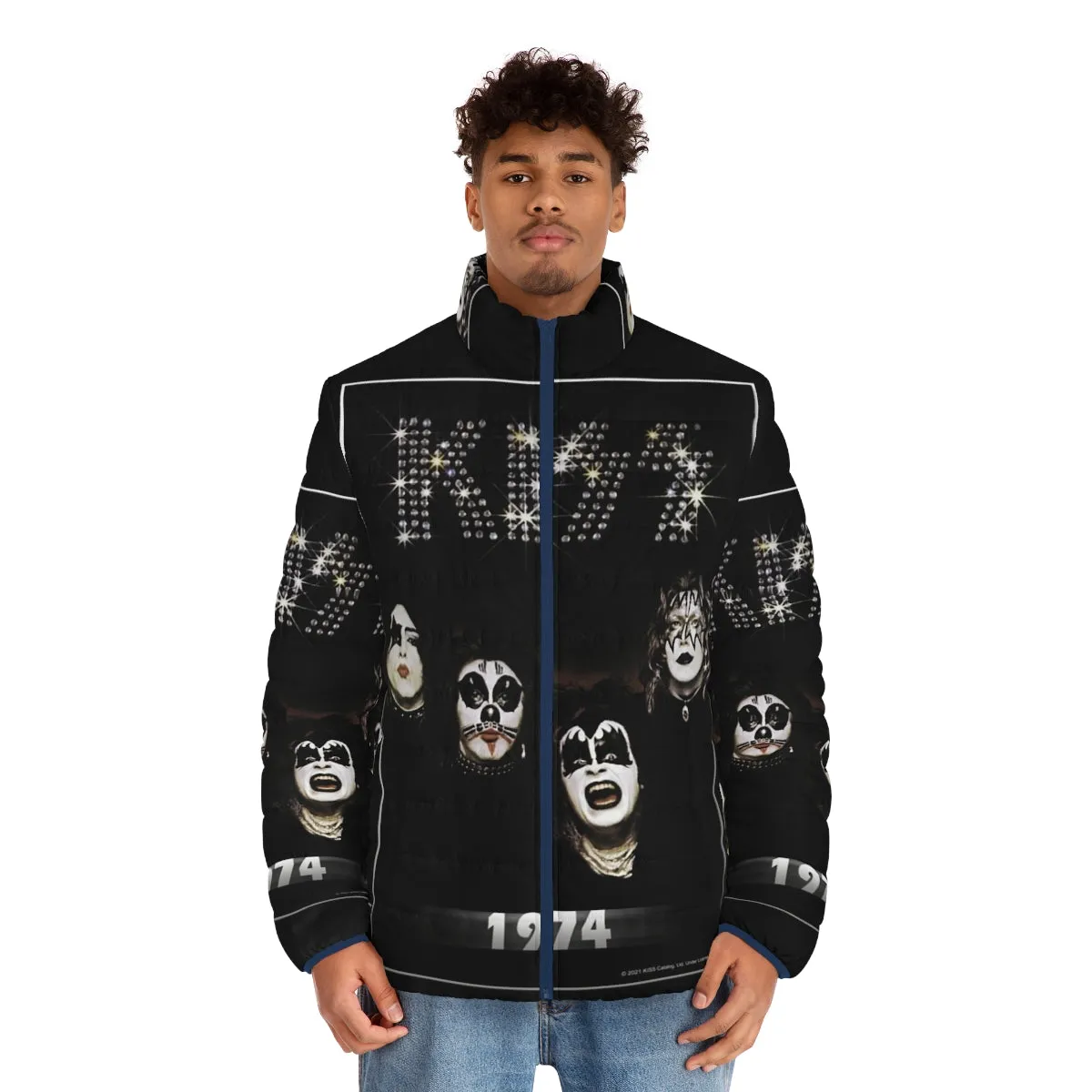 1974 Kiss The Band Retro Puffer Jacket