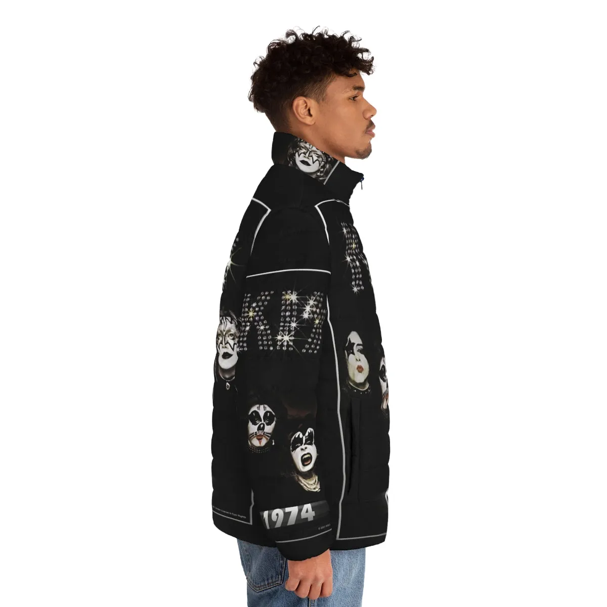 1974 Kiss The Band Retro Puffer Jacket