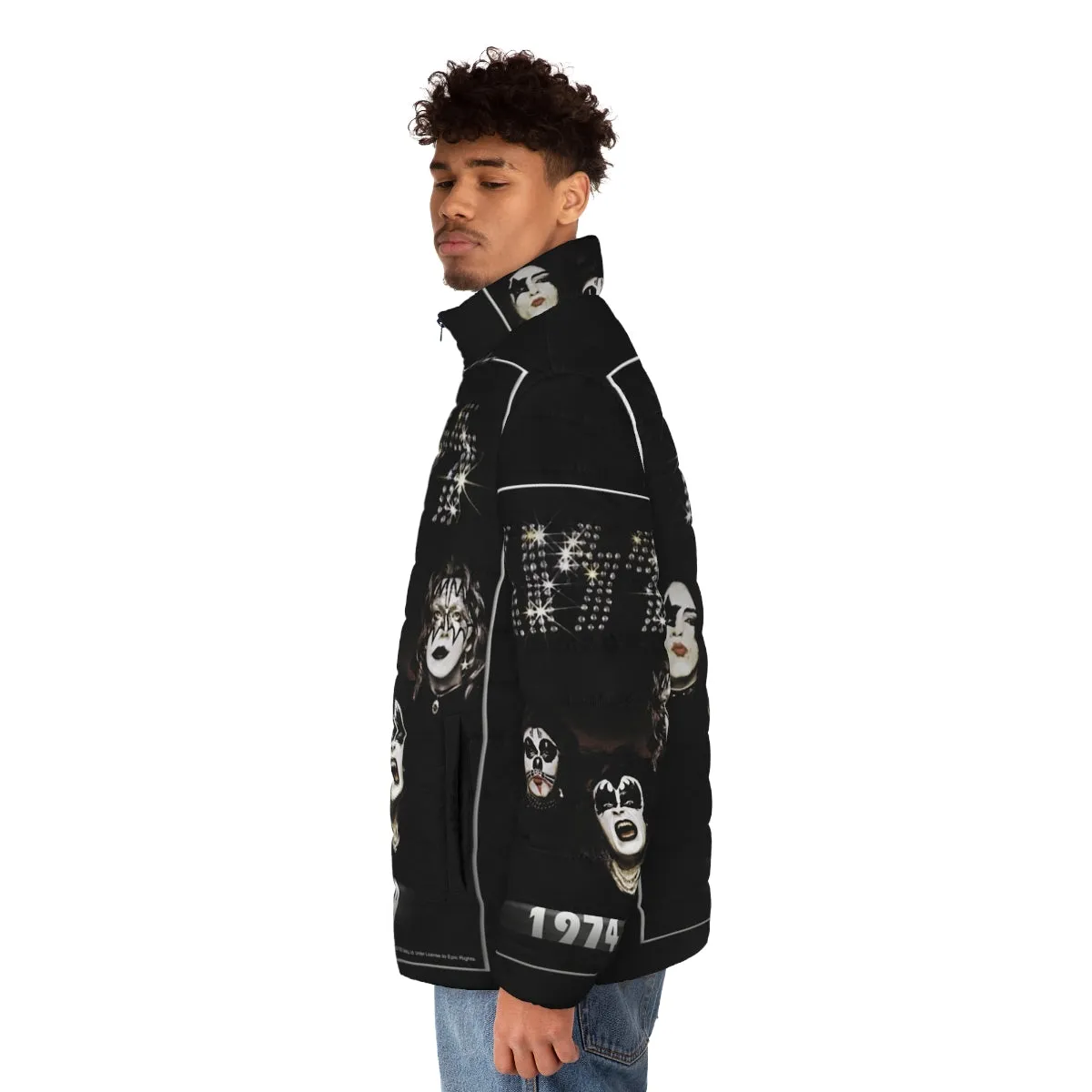 1974 Kiss The Band Retro Puffer Jacket