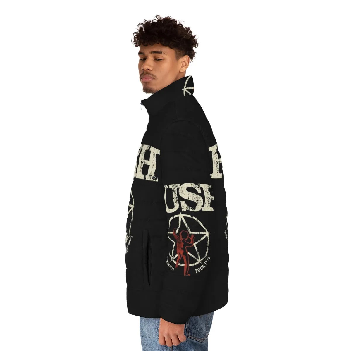 1977 Rush American Tour Retro Rock Music Puffer Jacket