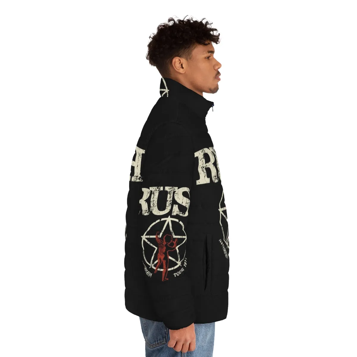 1977 Rush American Tour Retro Rock Music Puffer Jacket