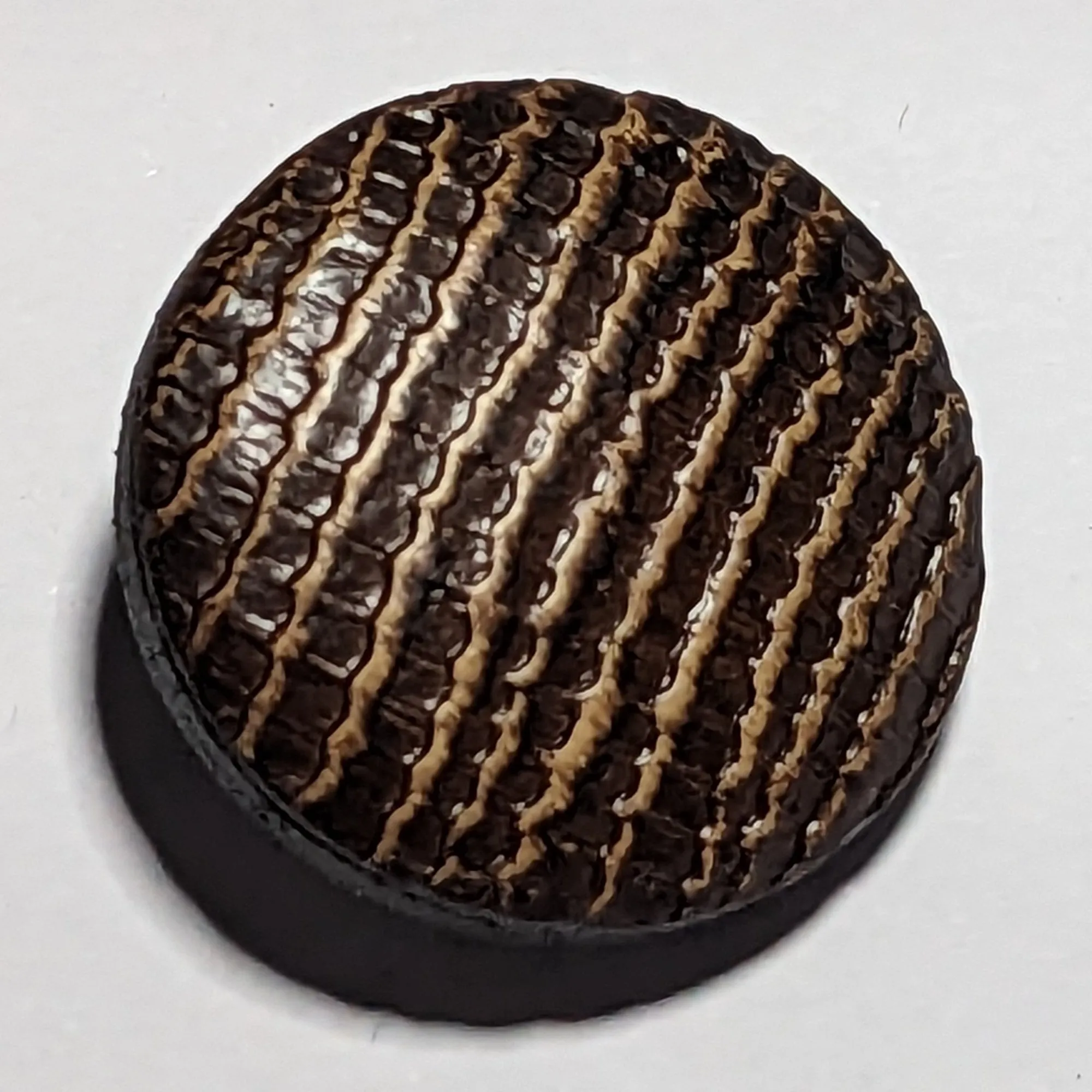 20mm and 15mm Brown Leather Shank Buttons