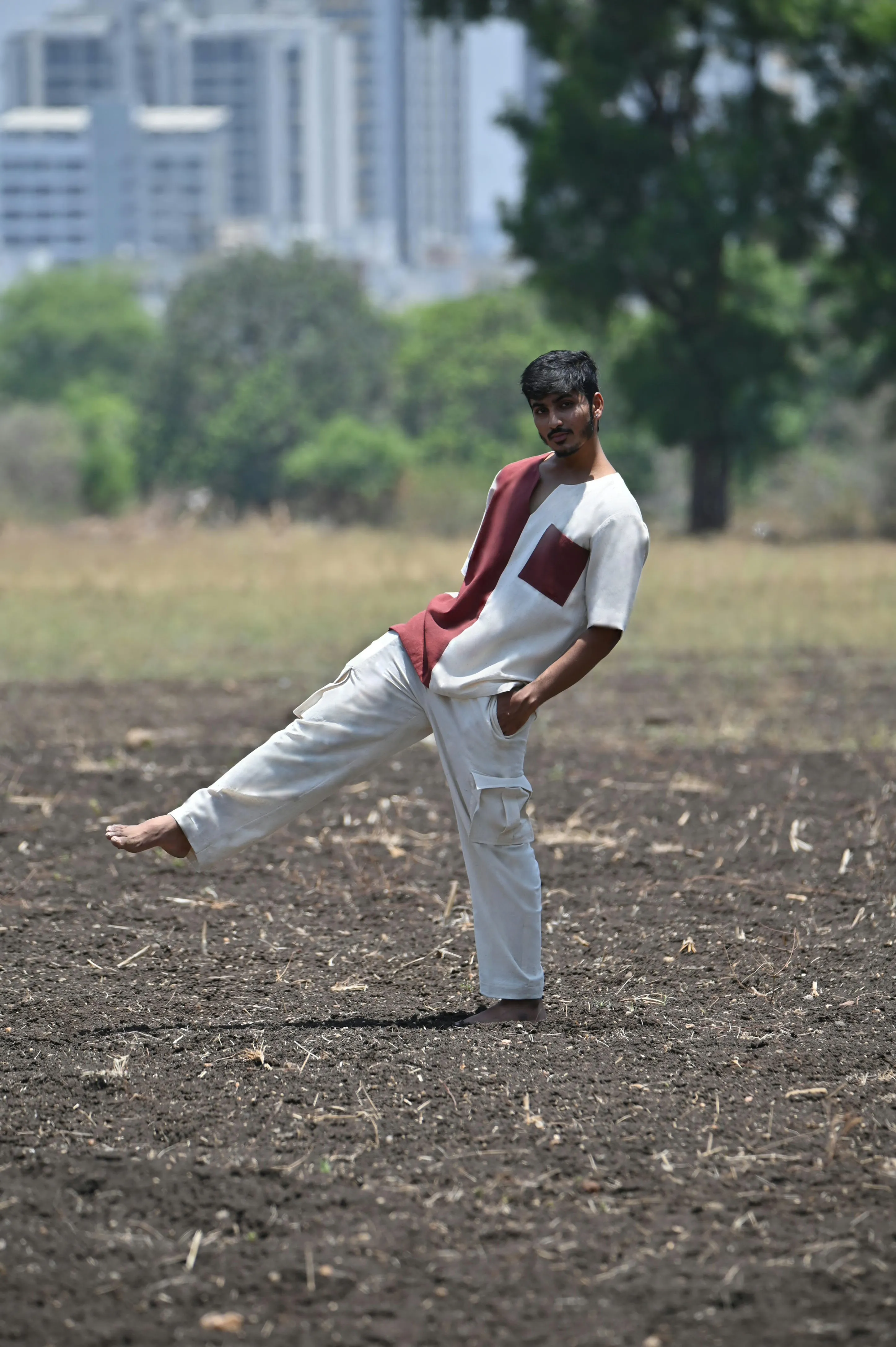 Aadya Moda Men's Kala Cotton PureEase Box Pant