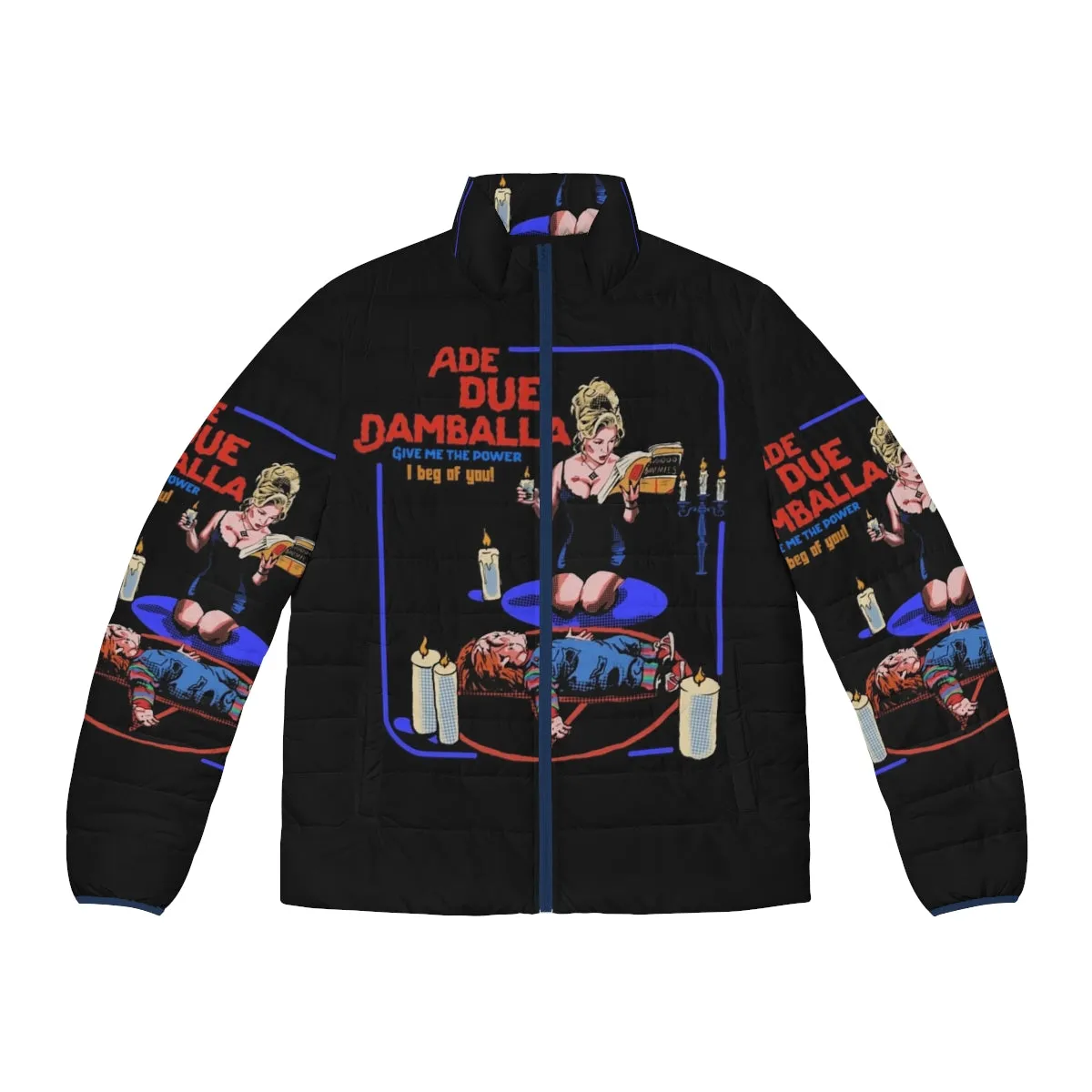 Ade Due Damballa Puffer Jacket - Spooky Retro Horror Style