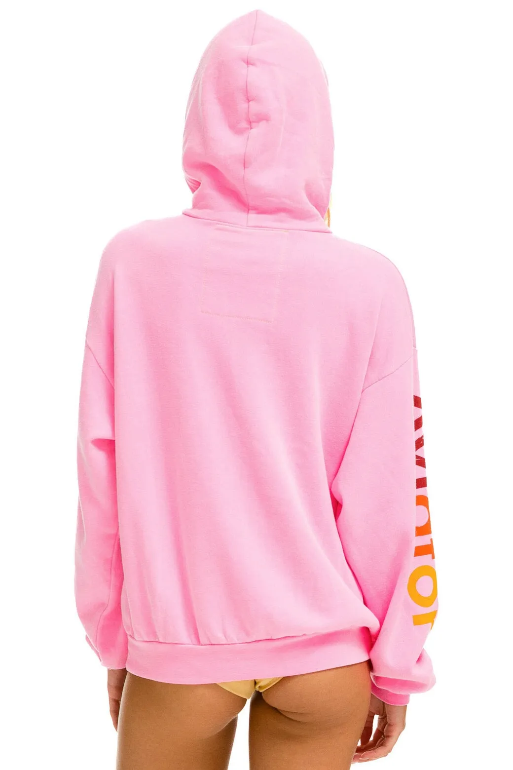 AVIATOR NATION NEW YORK CITY RELAXED PULLOVER HOODIE - NEON PINK