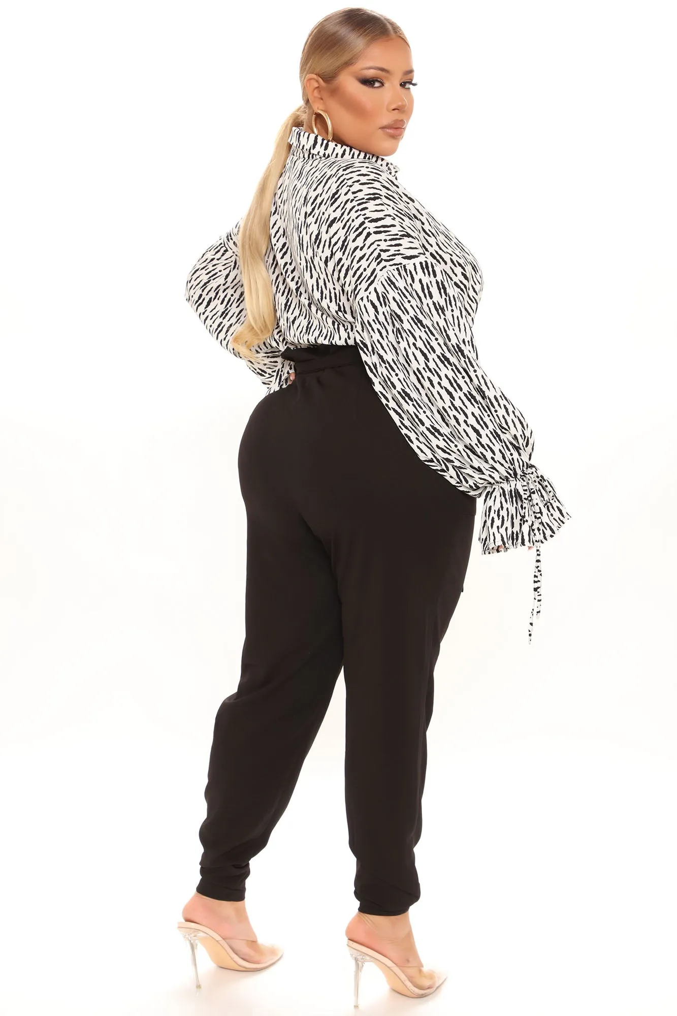 Back To Business 2fer Jumpsuit - Ivory/combo