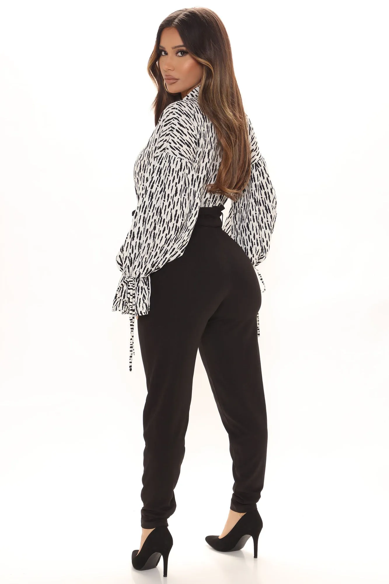 Back To Business 2fer Jumpsuit - Ivory/combo