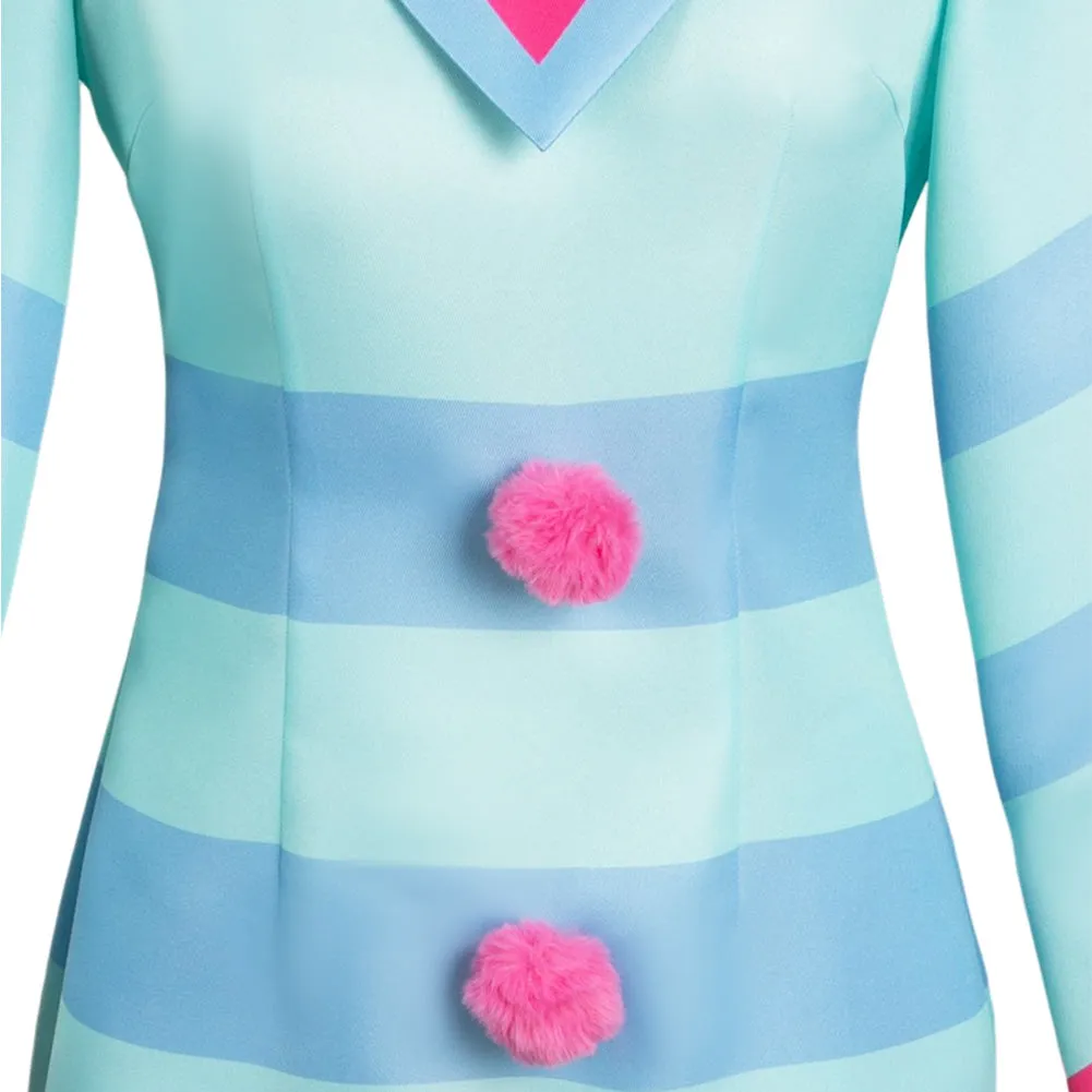 Helluva Boss Hazbin Hotel Fizzarolli Women Blue Dress Party Carnival Halloween Cosplay Costume