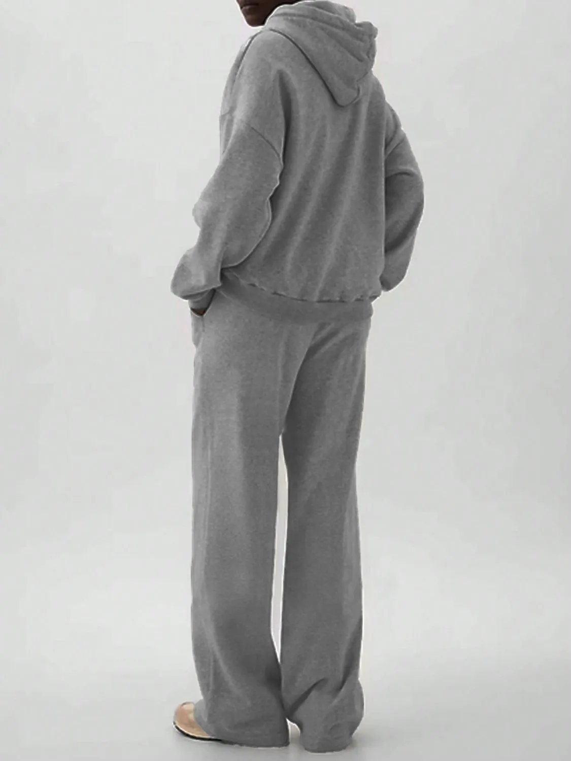 Hilda Long Sleeve Hooded Jumpsuit with Pockets