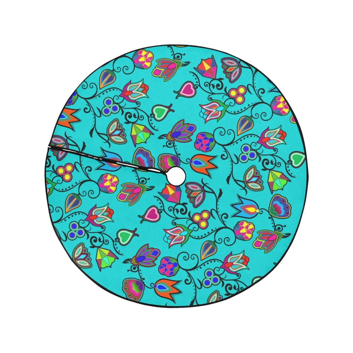 Indigenous Paisley - Sky Christmas Tree Skirt 47" x 47"