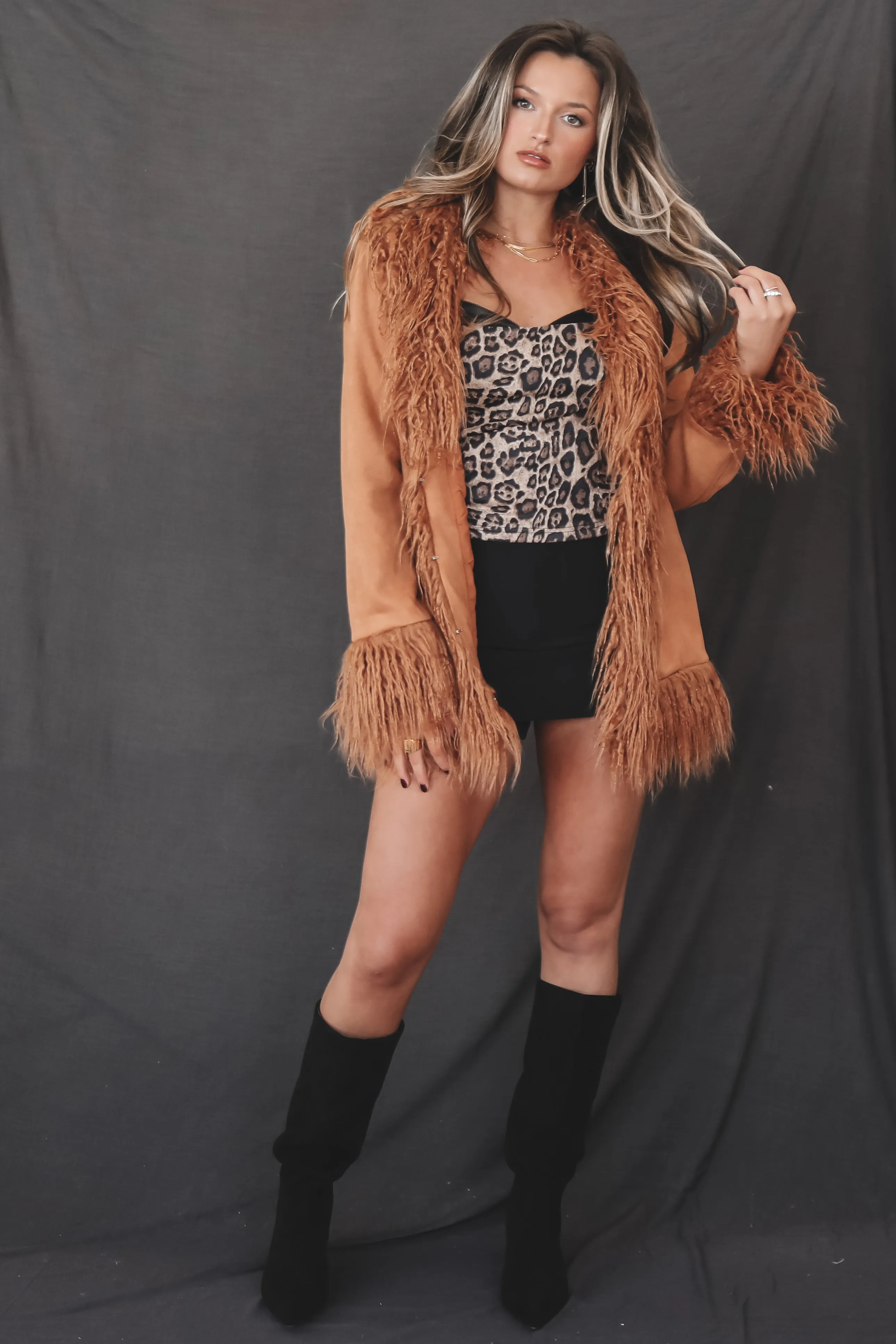 Let The Games Begin Leopard Cami Corset Top