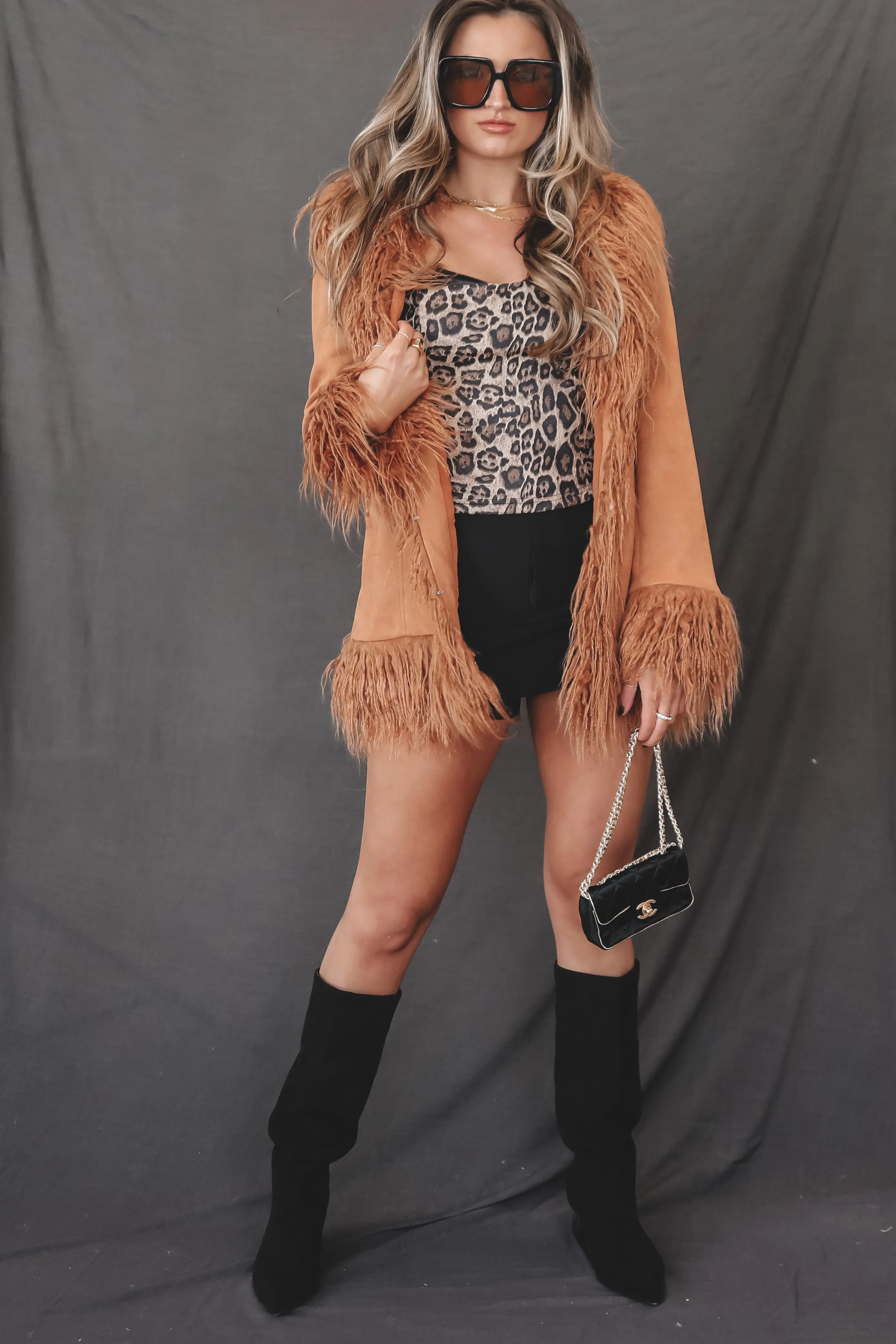 Let The Games Begin Leopard Cami Corset Top