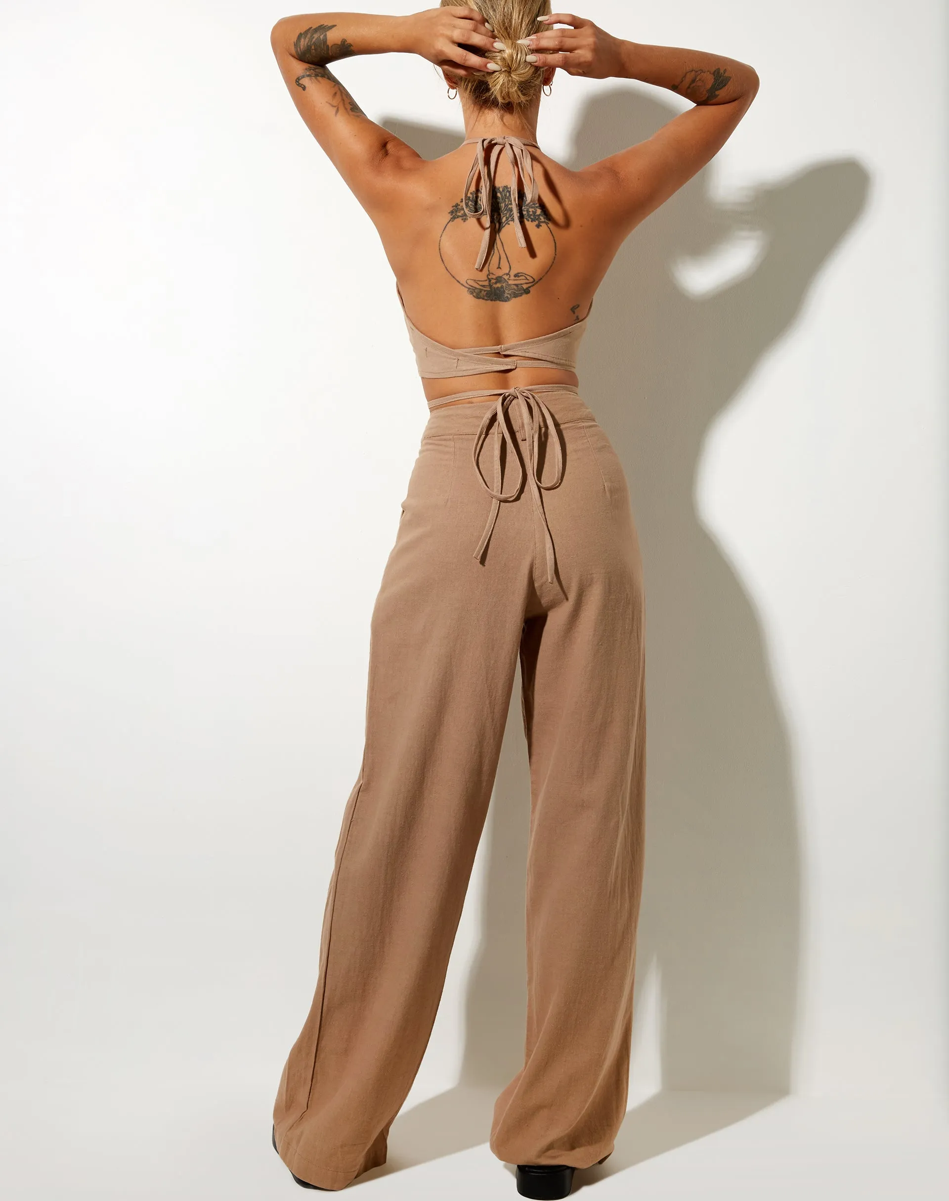 Levo Trouser in Rami Biscuit