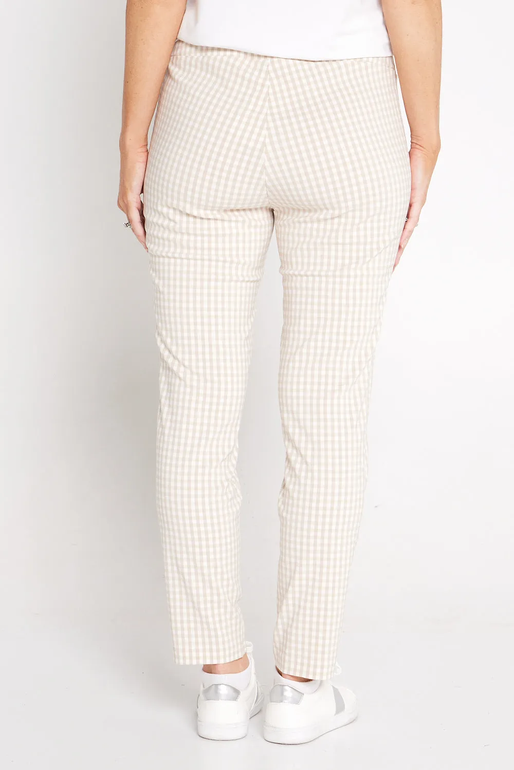 Moira Pants - Beige Gingham