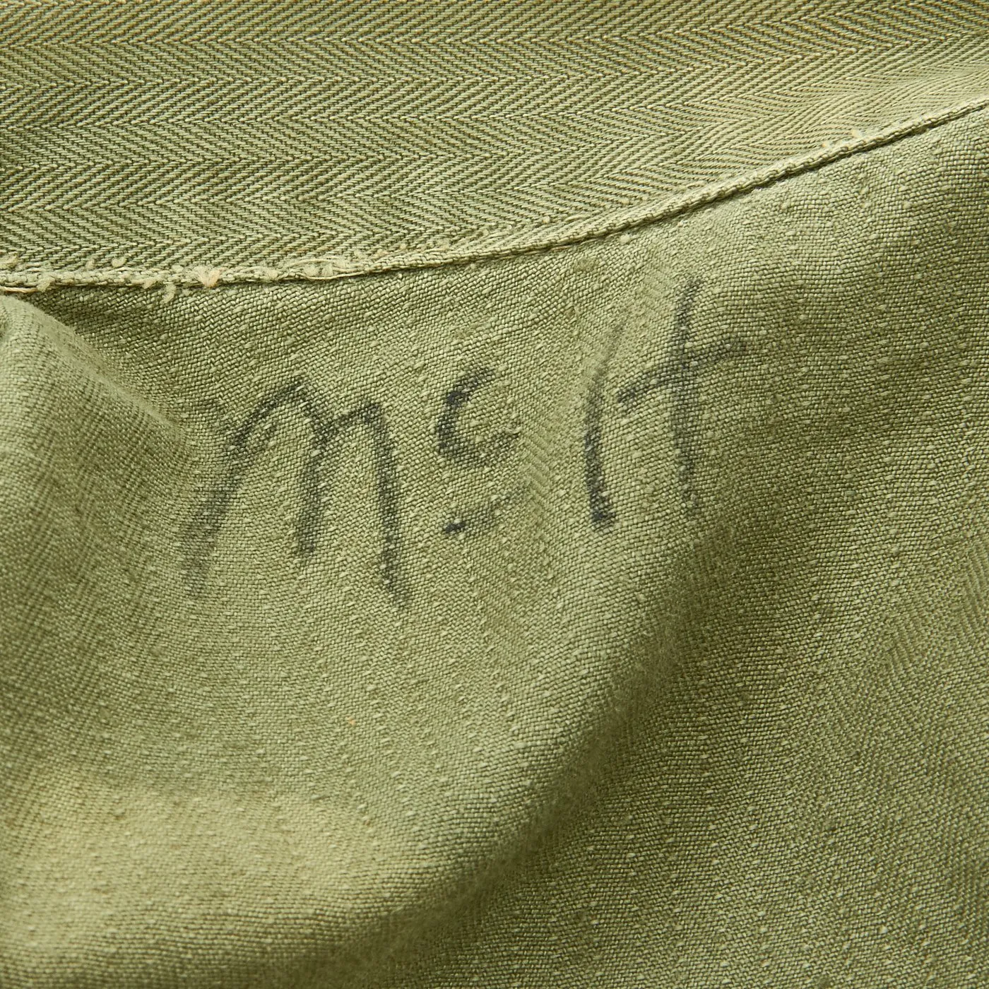 Original U.S. WWII Field Camouflage USMC HBT Herringbone Twill P41 Utility Combat Jacket