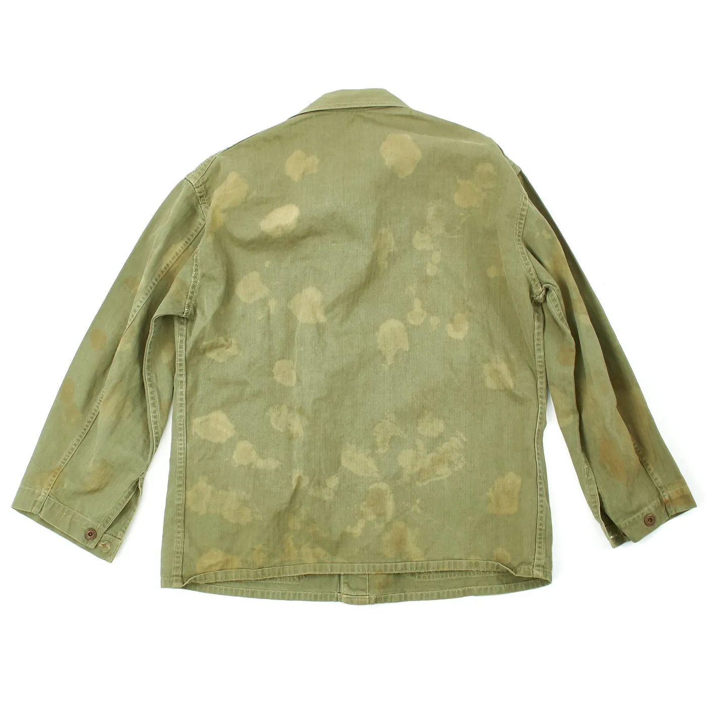 Original U.S. WWII Field Camouflage USMC HBT Herringbone Twill P41 Utility Combat Jacket