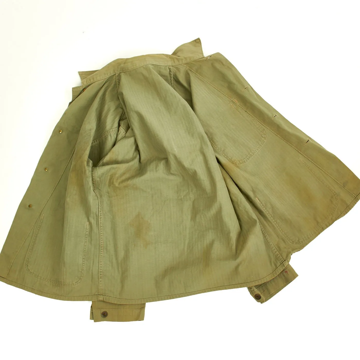 Original U.S. WWII USMC HBT Herringbone Twill P41 Combat Jacket