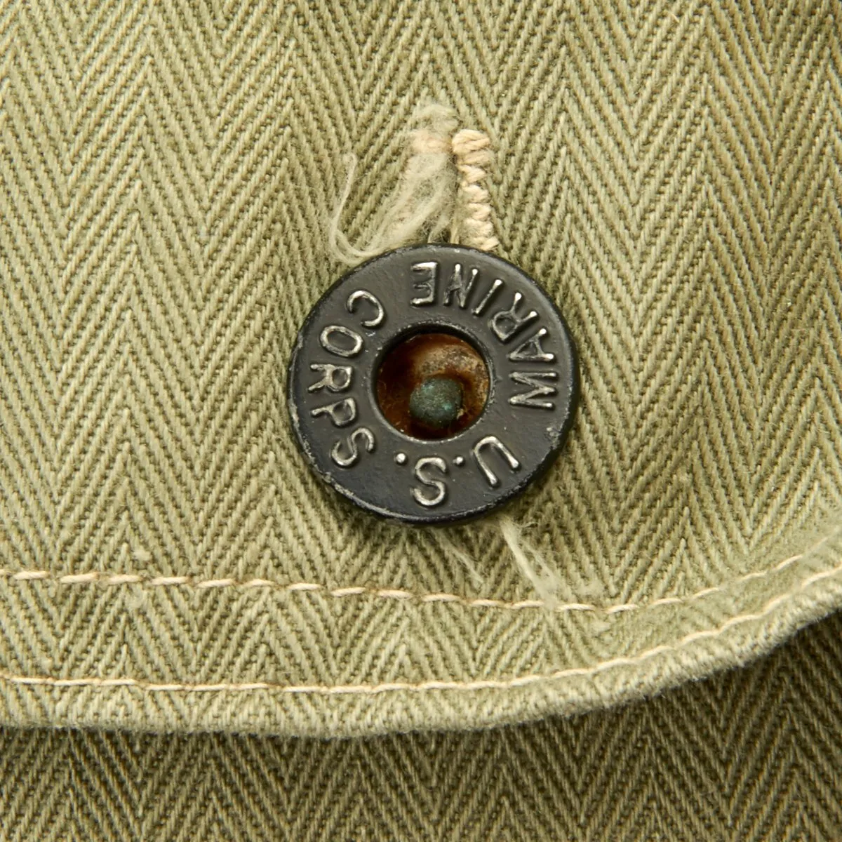Original U.S. WWII USMC HBT Herringbone Twill P44 Combat Field Utility Jacket