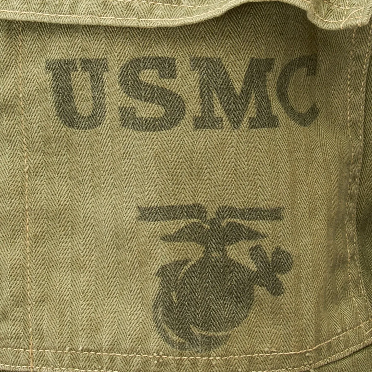 Original U.S. WWII USMC HBT Herringbone Twill P44 Combat Field Utility Jacket
