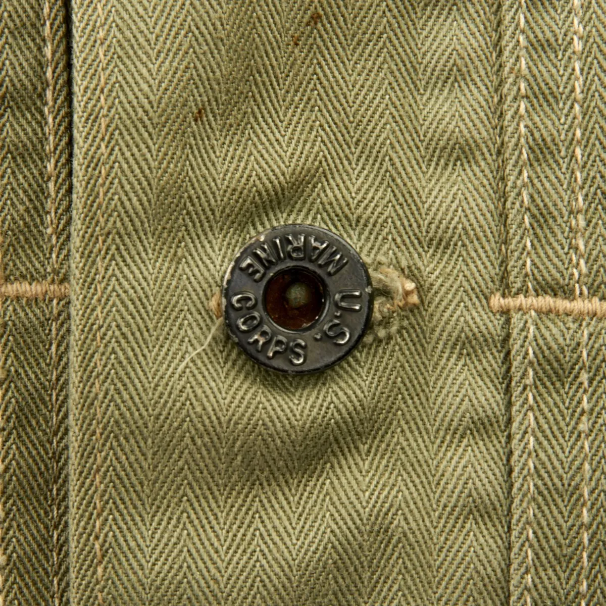 Original U.S. WWII USMC HBT Herringbone Twill P44 Combat Field Utility Jacket