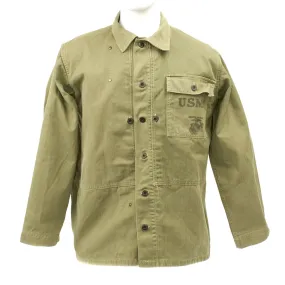 Original U.S. WWII USMC HBT Herringbone Twill P44 Combat Field Utility Jacket