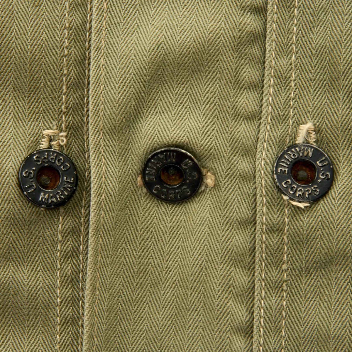 Original U.S. WWII USMC HBT Herringbone Twill P44 Combat Field Utility Jacket