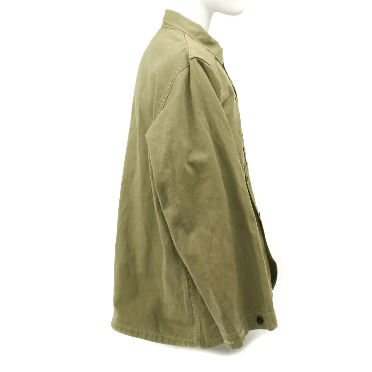 Original U.S. WWII USMC HBT Herringbone Twill P44 Combat Field Utility Jacket