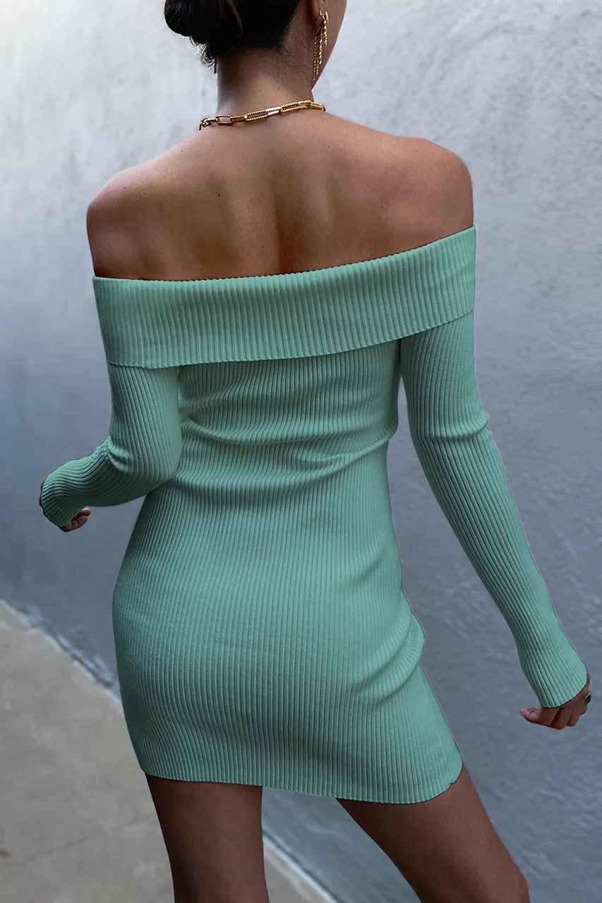 Paloma Knit Dress - Moss