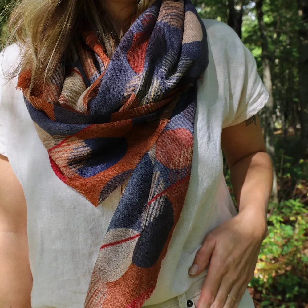 Pangden Wool Modal Scarf ~ Mod Dots