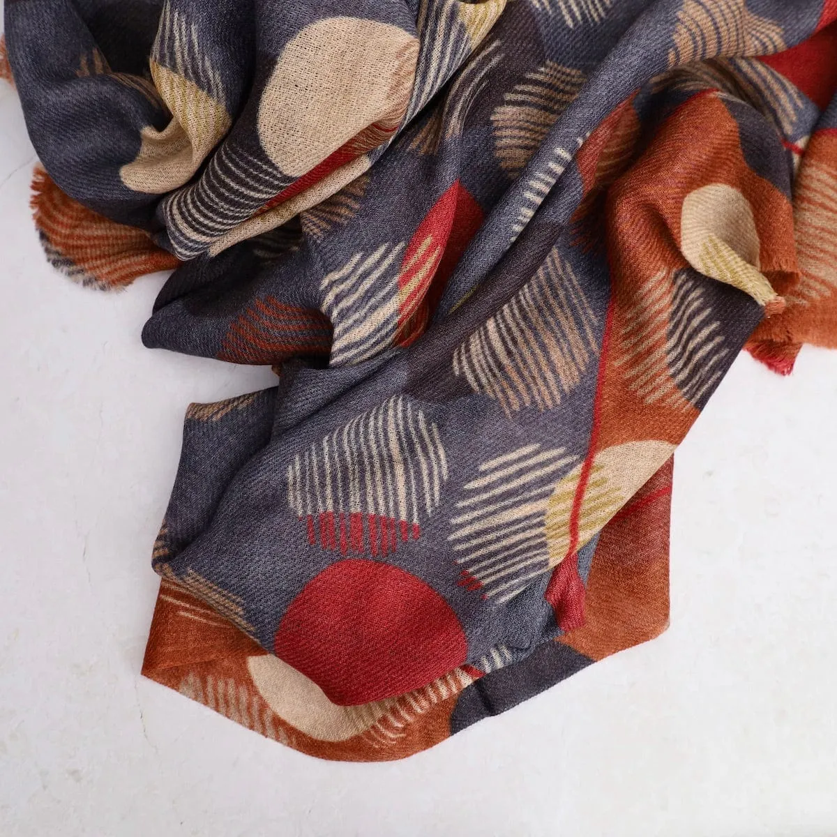 Pangden Wool Modal Scarf ~ Mod Dots