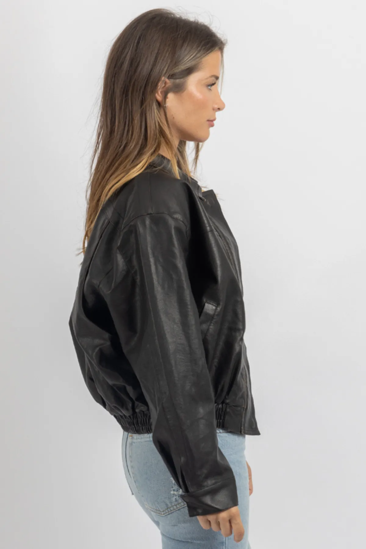 RILEY CHOCOLATE LEATHER JACKET