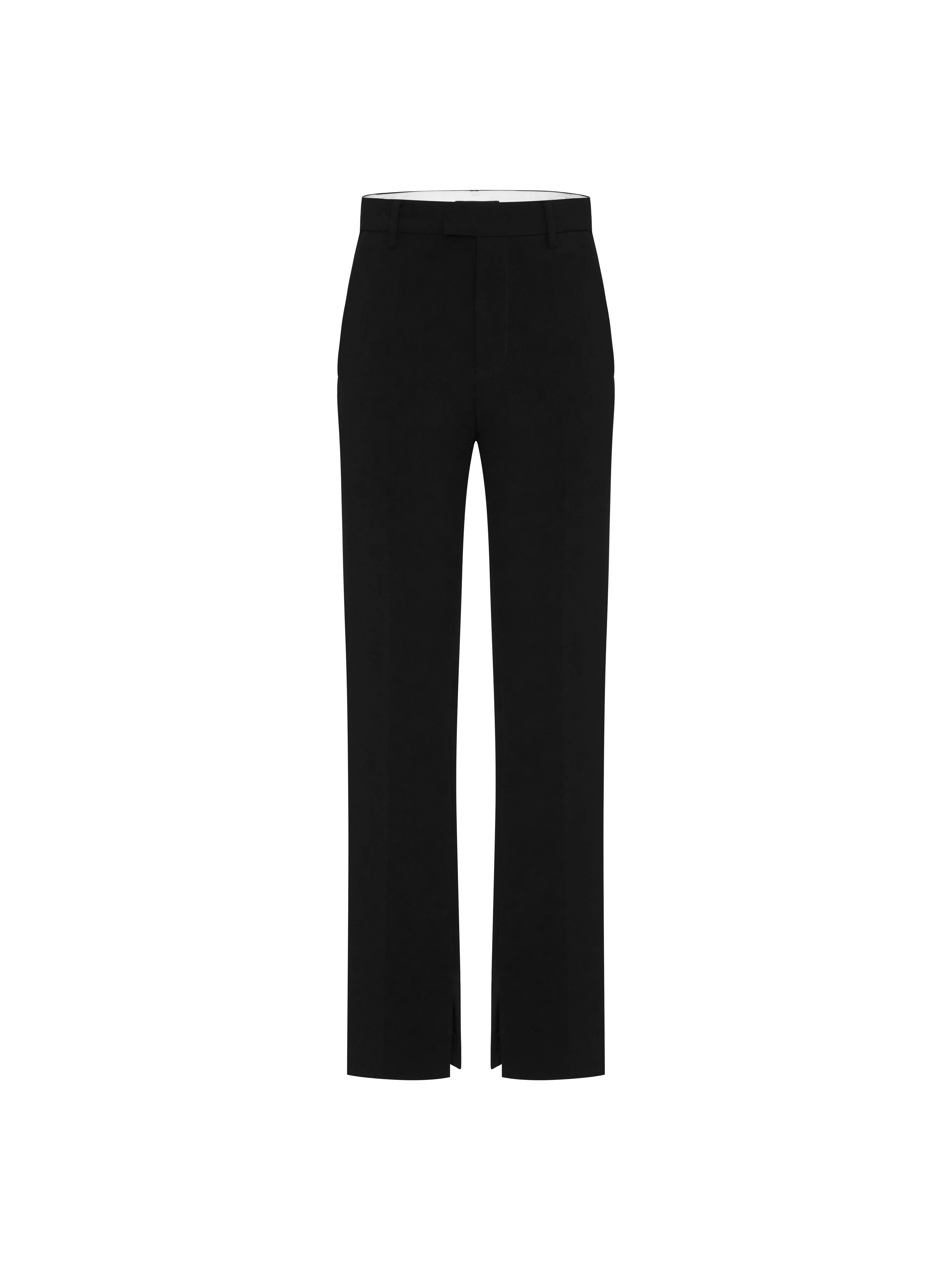 Side Slit Straight Suit Pants