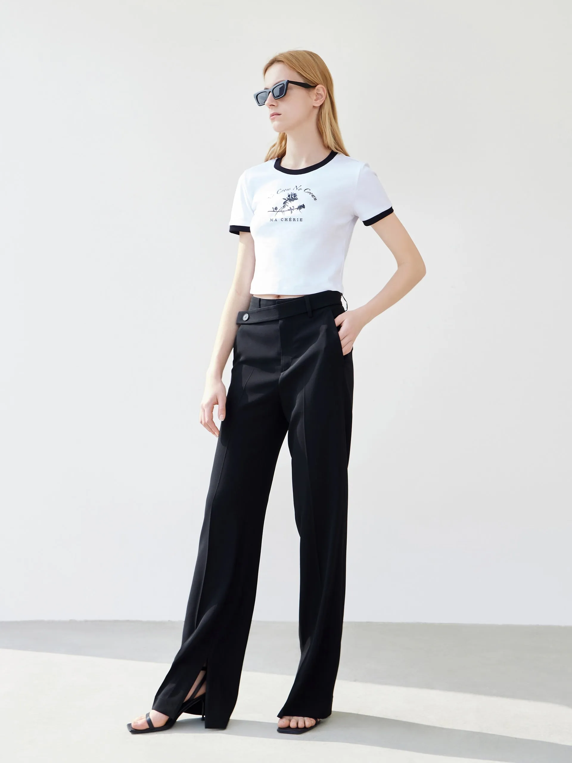 Slide Slits Straight Pants