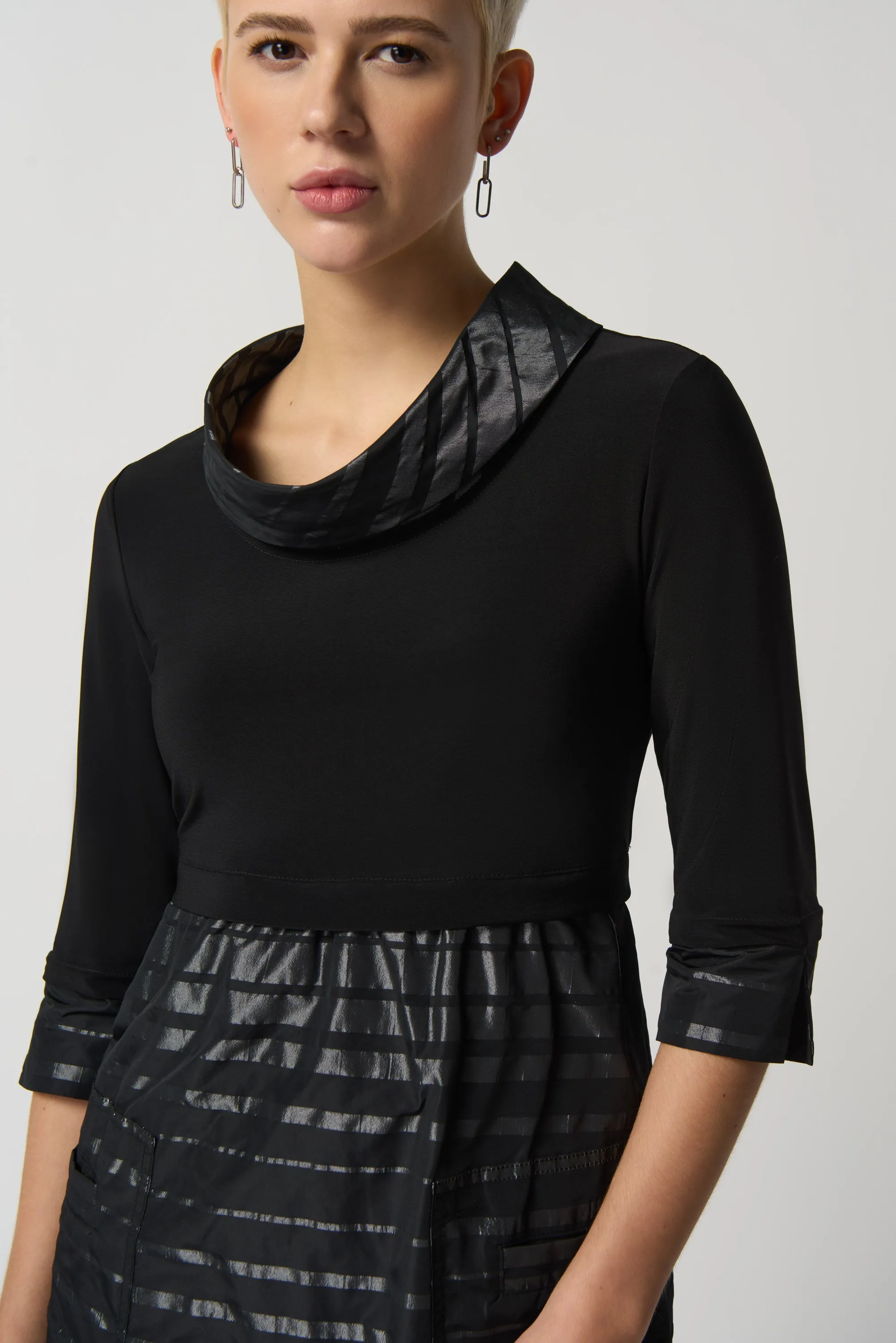 Stand Collar Cocoon Dress