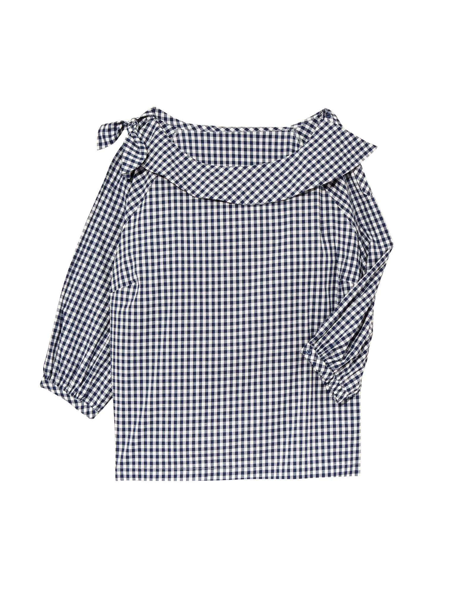Tessa Three-Quarter Sleeve Top | Navy / White