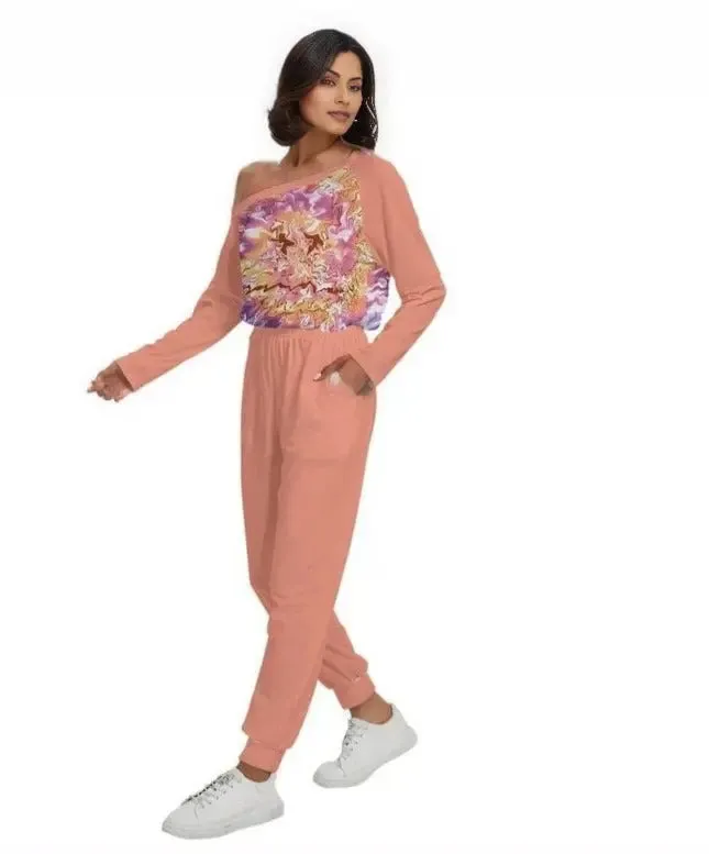 Tie-Dye Women's Off-Shoulder Jumpsuit
