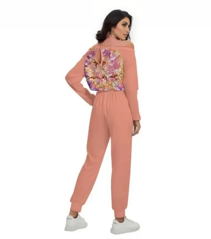 Tie-Dye Women's Off-Shoulder Jumpsuit