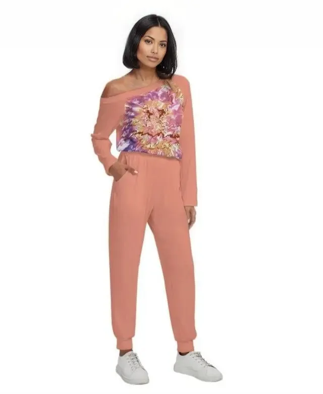 Tie-Dye Women's Off-Shoulder Jumpsuit