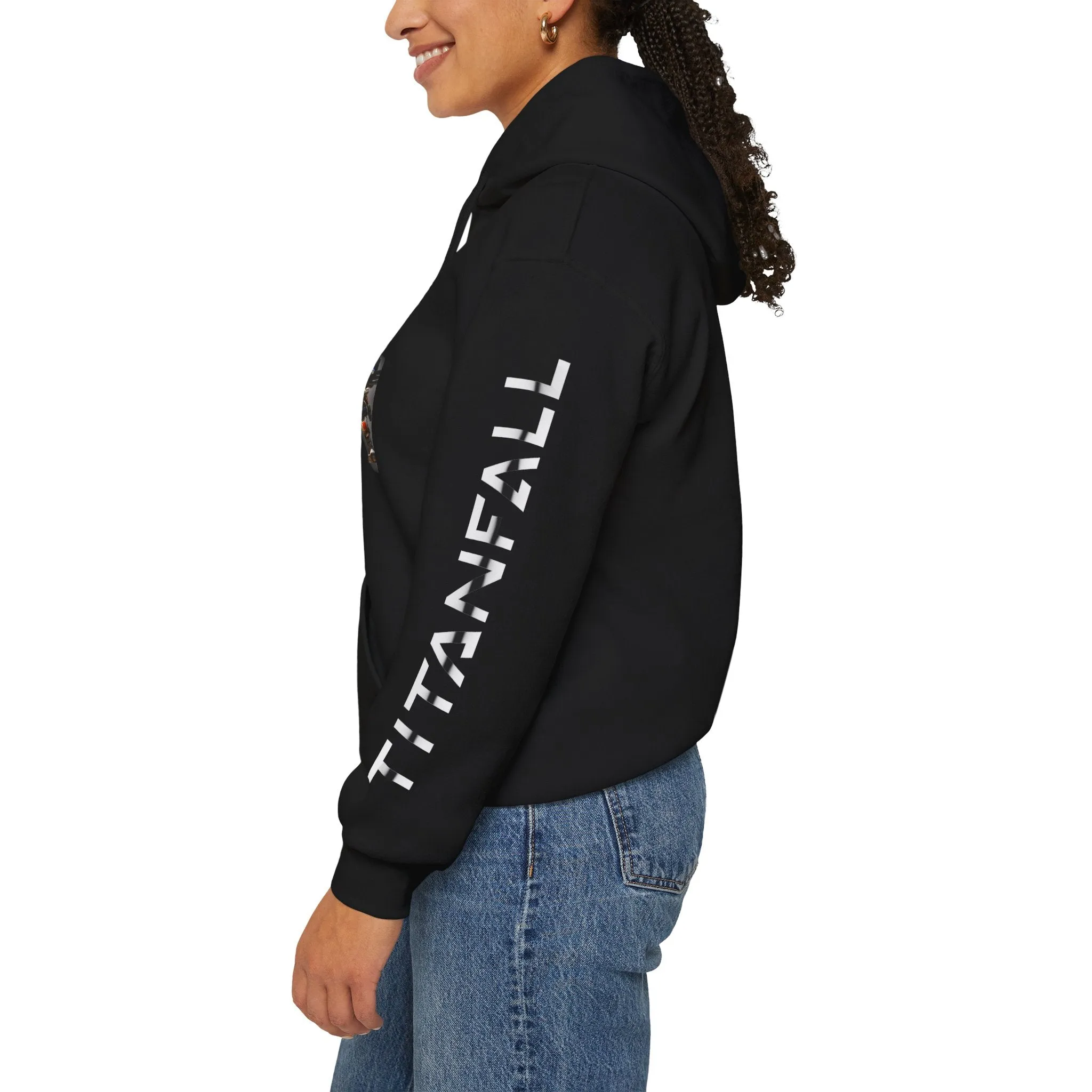 Titanfall Sleeve Print Gamer Fan Hoodie Sweatshirt, Gamer Gift, Hooded Sweatshirt, Gaming Apparel, Unisex Sweatshirt, Titanfall Fan Gear