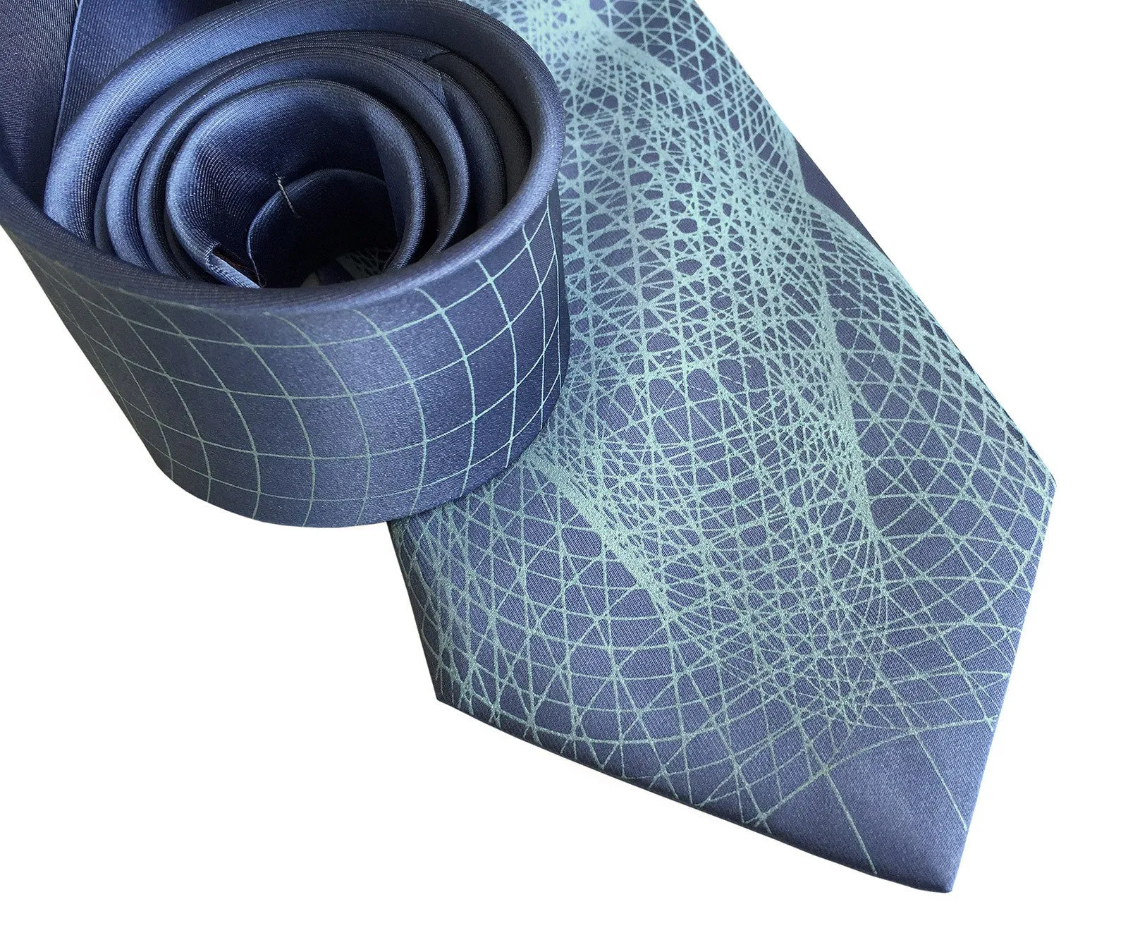 Wormhole Silk Necktie. Geometric Op Art Print Tie