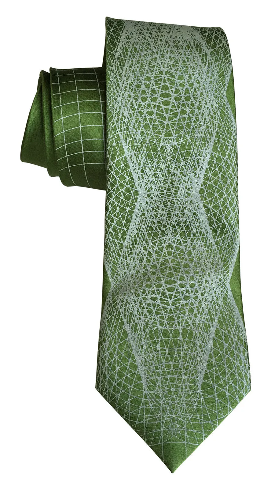 Wormhole Silk Necktie. Geometric Op Art Print Tie