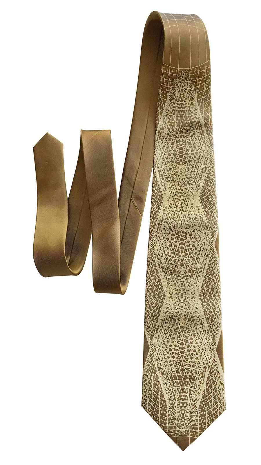 Wormhole Silk Necktie. Geometric Op Art Print Tie