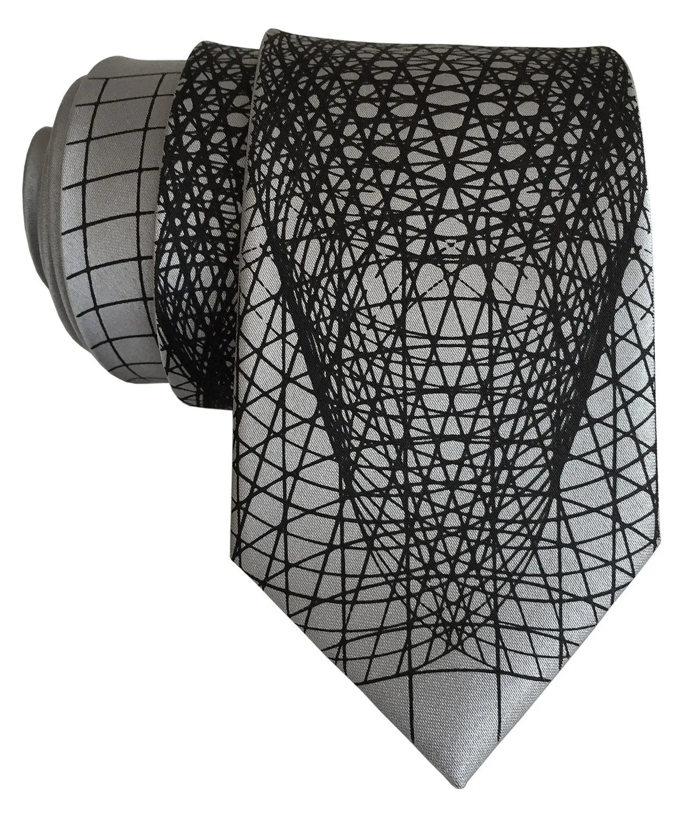 Wormhole Silk Necktie. Geometric Op Art Print Tie