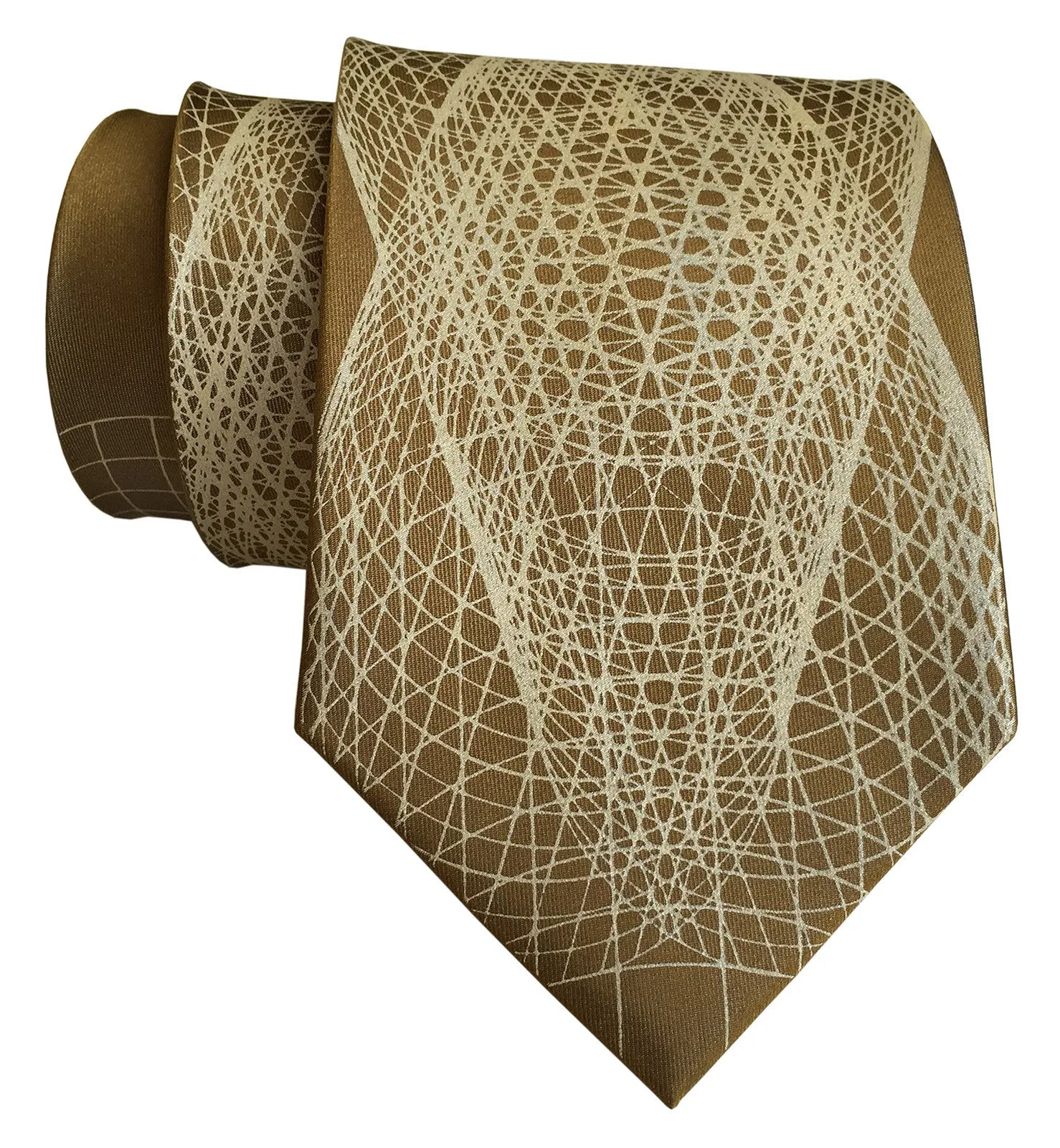 Wormhole Silk Necktie. Geometric Op Art Print Tie