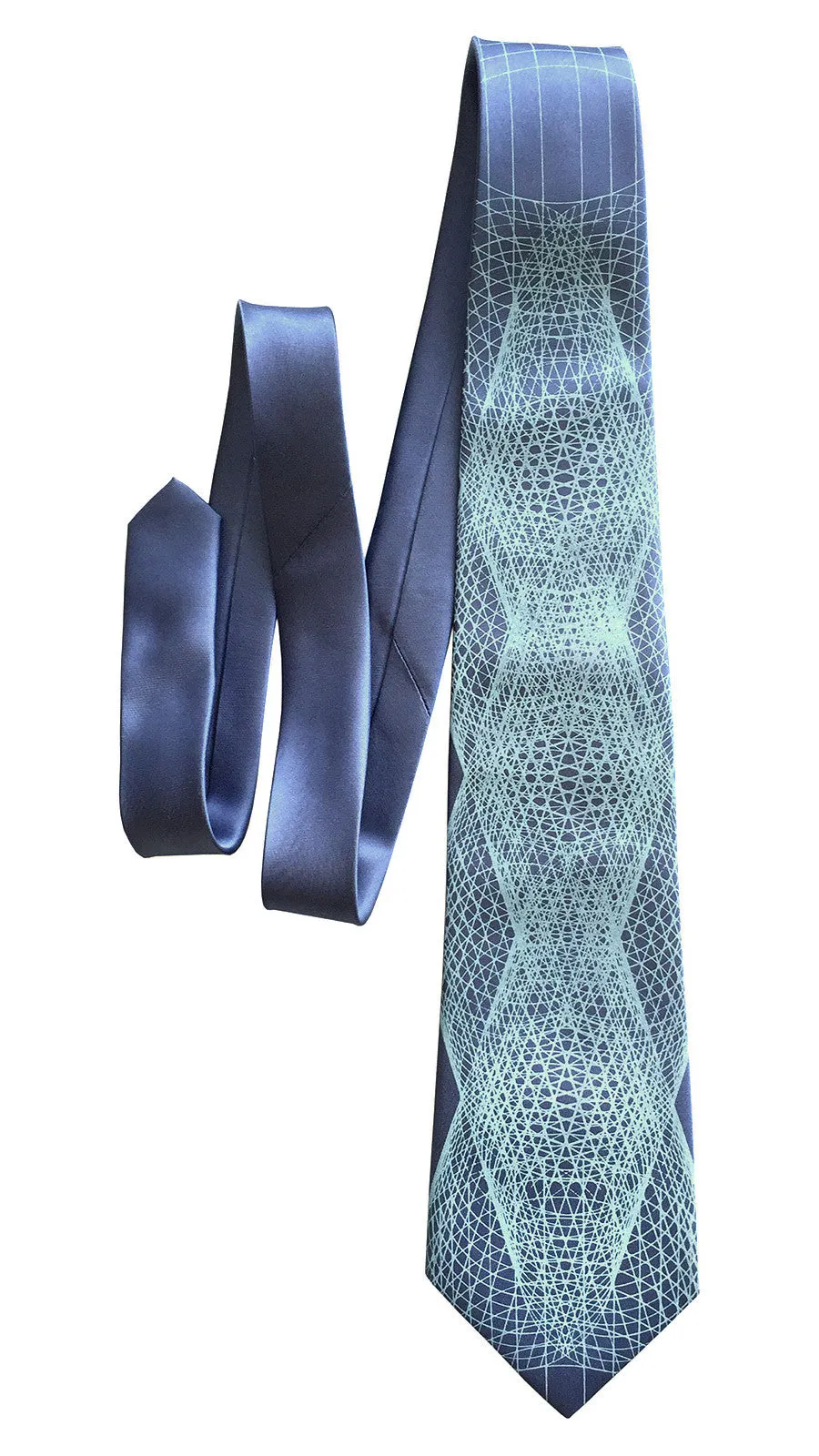 Wormhole Silk Necktie. Geometric Op Art Print Tie
