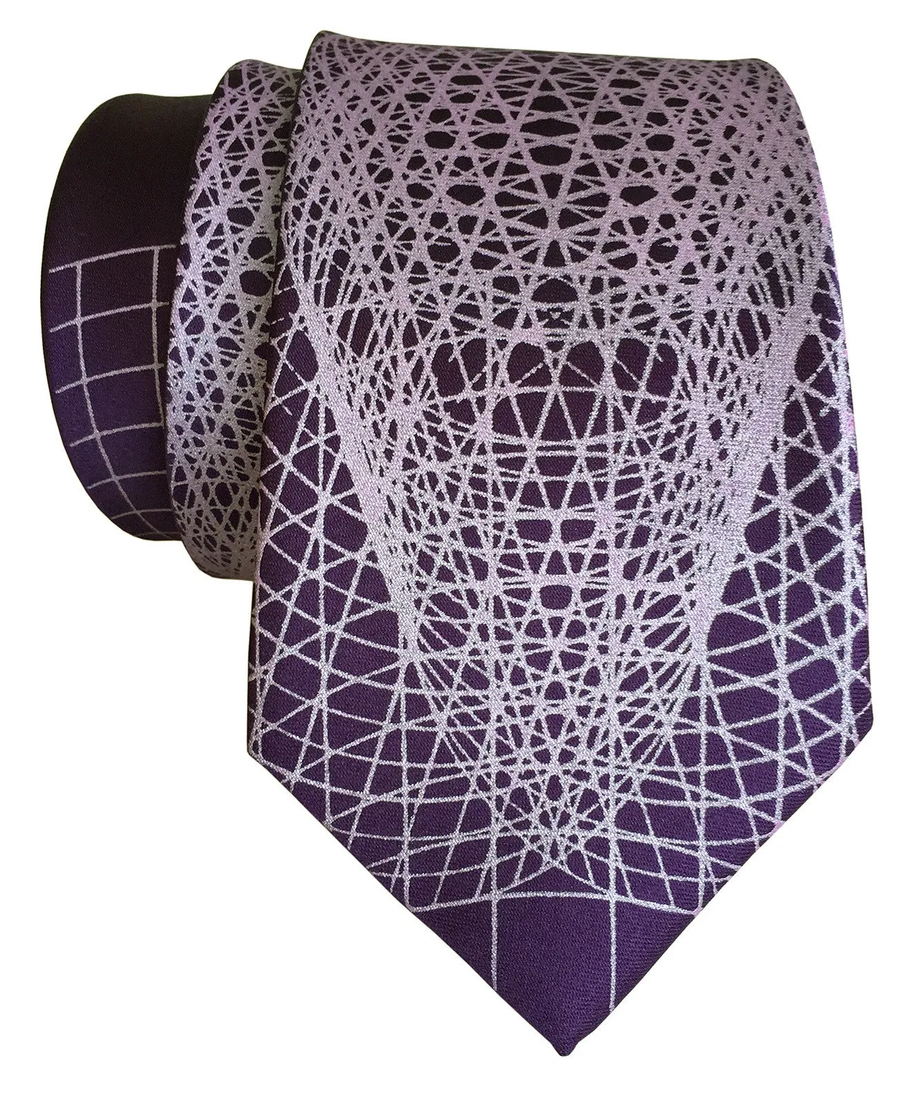 Wormhole Silk Necktie. Geometric Op Art Print Tie