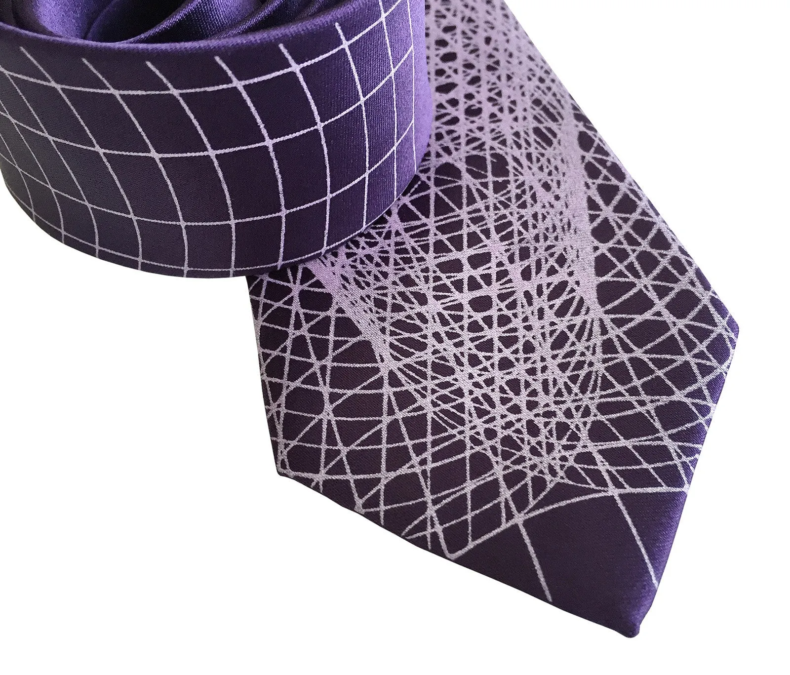 Wormhole Silk Necktie. Geometric Op Art Print Tie